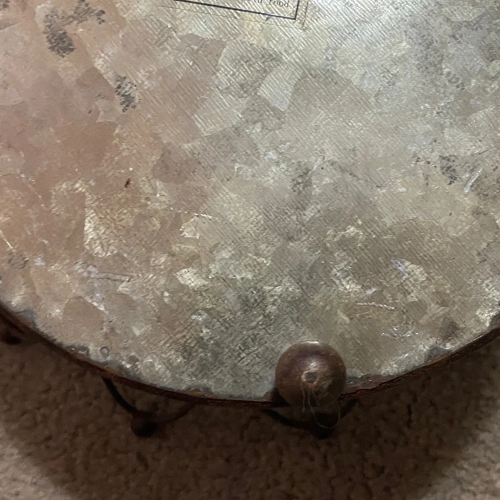 Rustic Metal Wall Decor with Silver Center